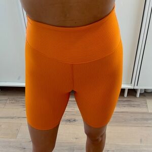 Year of Ours Orange Biker Shorts Size XS